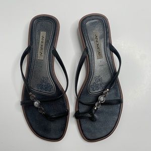 Andrea | Black Strap Wedge Heel